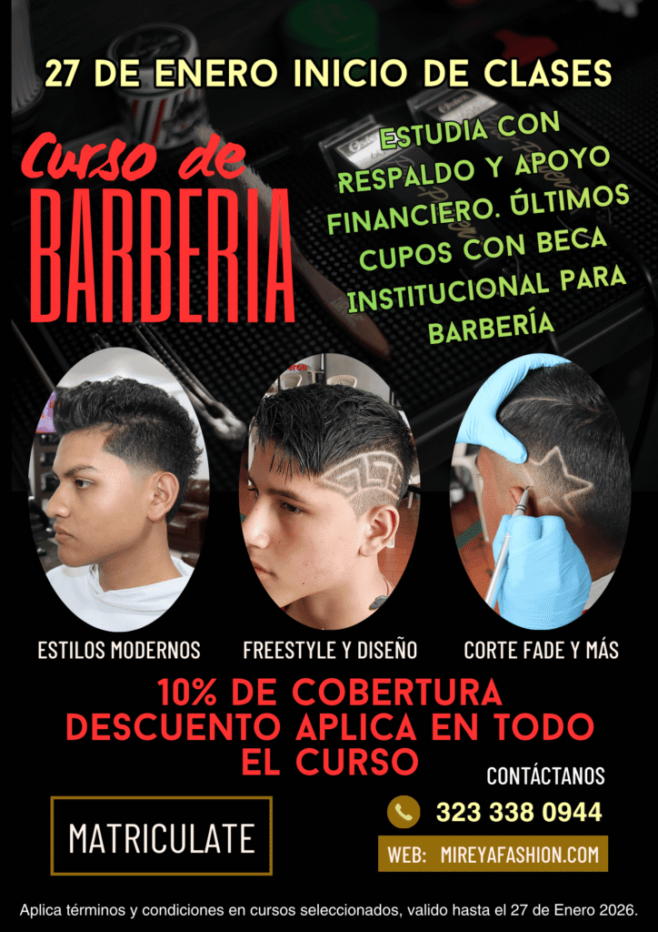 Inicio curso de barbería el 27 enero del 2026